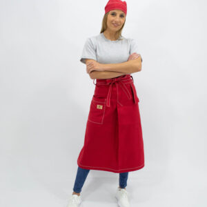 Faldón Criollo de Gabardina Rojo