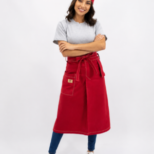 Faldón Criollo de Gabardina Rojo